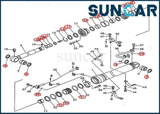 kupować Zestaw uszczelek do koparki 207-63-02120 Zestaw naprawczy siłownika ramienia do wersji zagranicznej PC300-5 PC300LC-5 Komatsu online manufacture