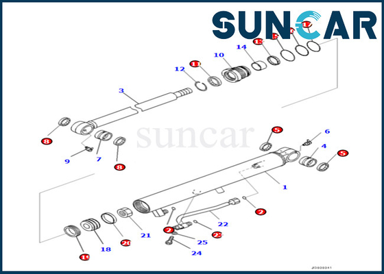 kupować Komatsu 707-98-14370 7079814370 Zestaw serwisowy cylindra kubełkowego do PC35MR-3 PC30MR-3 Zestaw uszczelek cylindra kubełkowego online manufacture