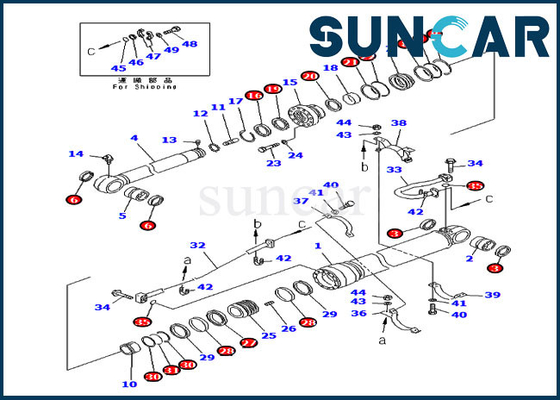 kupować 707-99-67280 Zestaw uszczelek olejowych ramienia Siłownik hydrauliczny do zestawu serwisowego do koparki PC300-6 PC300-6Z Komatsu online manufacture