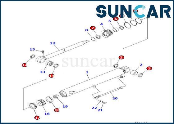 kupować Zestaw uszczelek wysięgnika 7079824900 707-98-24900 Zestaw uszczelek cylindra zrzutowego do CD30R-1 PC30R-8 PC35R-8 online manufacture