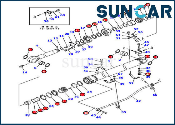 kupować 707-99-72280 Zestaw uszczelek ramienia Wersja zagraniczna 7079972280 PC300-7 Zestawy naprawcze cylindrów Komatsu online manufacture