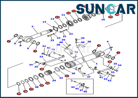 kupować Koparka w wersji zagranicznej 707-99-59370 PC300-7 Zestaw naprawczy uszczelki łyżki Siłownik hydrauliczny Komatsu online manufacture