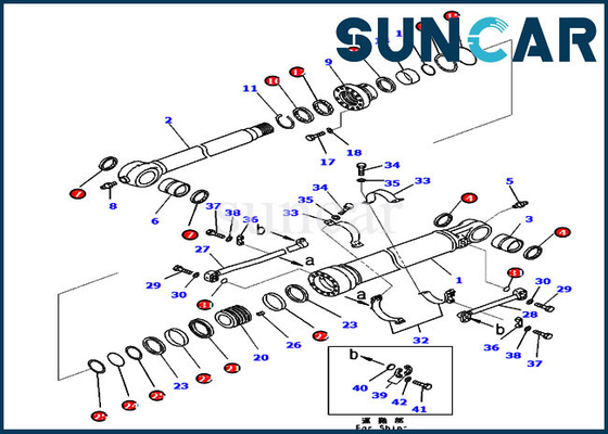 kupować PC300-8 Części wewnętrzne Komatsu 707-99-58410 Zestaw naprawczy uszczelki łyżki 7079958410 Zestaw serwisowy cylindra online manufacture