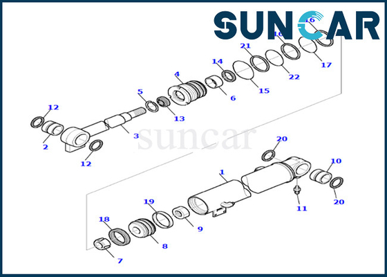 kupować Zestaw naprawczy uszczelki cylindra wysięgnika 878000654 Do zestawu naprawczego uszczelki cylindra wysięgnika PC35R-8 Komatsu online manufacture