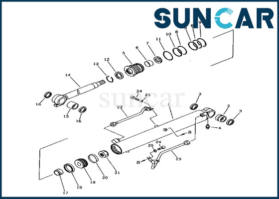 kupować 21X-63-02010 21X6302010 Zestaw uszczelek cylindra wysięgnika Komatsu Pasuje do zestawu uszczelniającego cylindra wysięgnika PC38UU-1 online manufacture