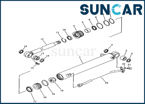 kupować 21X6302030 21X-63-02030 Zestaw uszczelek cylindra łyżki Pasuje do PC38UU-1 Zestaw uszczelek cylindra łyżki Komatsu online manufacture