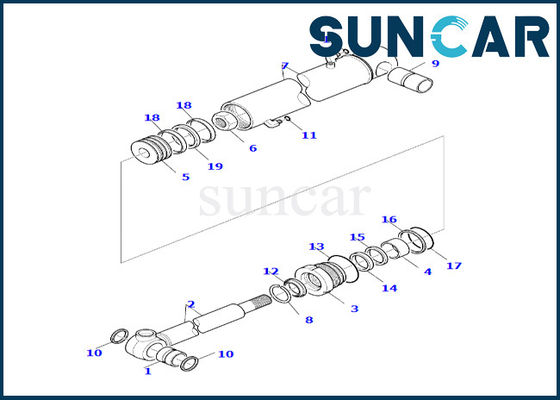 kupować Zestaw uszczelek cylindra łyżki Komatsu 7079926530 707-99-26530 Do PC390LL-10 WB142-5 WB146-5 online manufacture