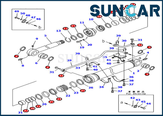 kupować 707-99-67300 7079967300 Zestaw serwisowy siłownika wysięgnika do PC450LC-6 PC450-6 Wersja zagraniczna Komatsu online manufacture