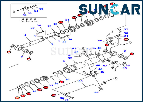 kupować Zestaw serwisowy siłownika ramienia 707-99-76140 Zestaw uszczelniający łyżki 7079976140 Pasuje do modelu Komatsu PC400LC-7 PC400-7 online manufacture