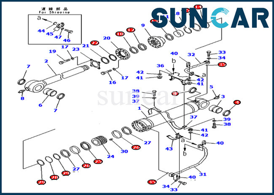 kupować Zestaw uszczelek olejowych cylindra łyżki ramienia 707-99-76141 7079976141 Do koparki PC400-7 PC400LC-7 Komatsu online manufacture