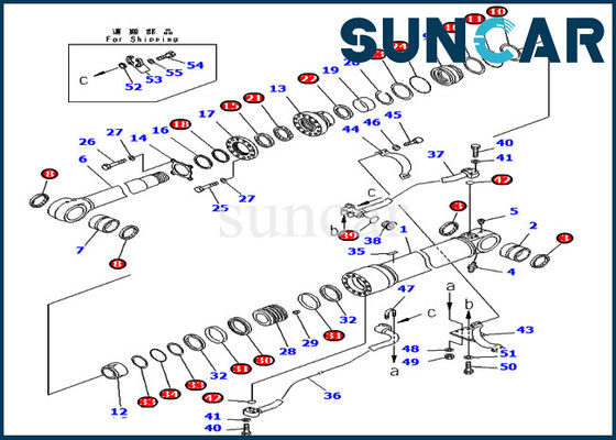 kupować 707-99-65210 Zestaw naprawczy uszczelki wysięgnika Komatsu do części zamiennych do koparek PC400-7 PC400LC-7 online manufacture
