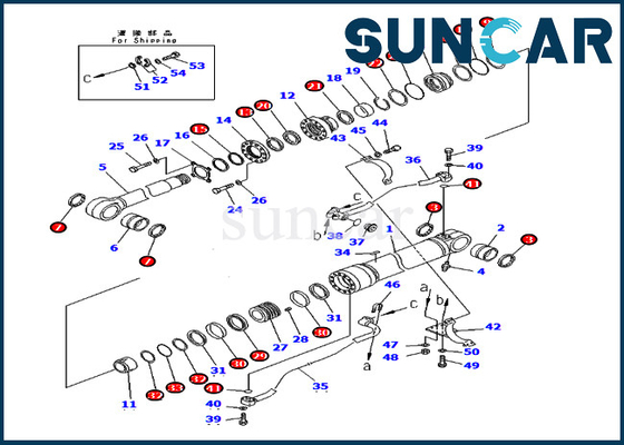 kupować Zestaw naprawczy wysięgnika Siłownik hydrauliczny 707-99-72270 7079972270 Komatsu PC400-7 PC400LC-7 do ładowarki online manufacture