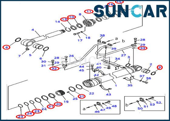 kupować 707-99-50650 Zestaw uszczelek cylindra łyżki Zestaw serwisowy Pasuje do zestawów modeli PC400LC-8 PC400-8 Komatsu online manufacture
