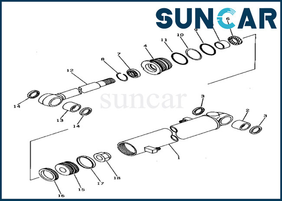kupować Zestaw uszczelek siłownika ramienia 20T-63-02070 20T6302070 Komatsu do zestawu uszczelnienia siłownika ramienia PC40-6 online manufacture