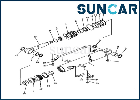 kupować Zestaw uszczelniający cylindra wysięgnika 20T-63-02060 20T6302060 Zestaw uszczelek cylindra wysięgnika Komatsu do PC40-6 online manufacture