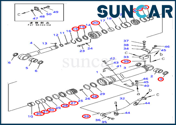 kupować 707-99-69740 Zestaw naprawczy uszczelki cylindra ramienia Pasuje do zestawu uszczelek oleju hydraulicznego koparki Komatsu PC400-7 online manufacture