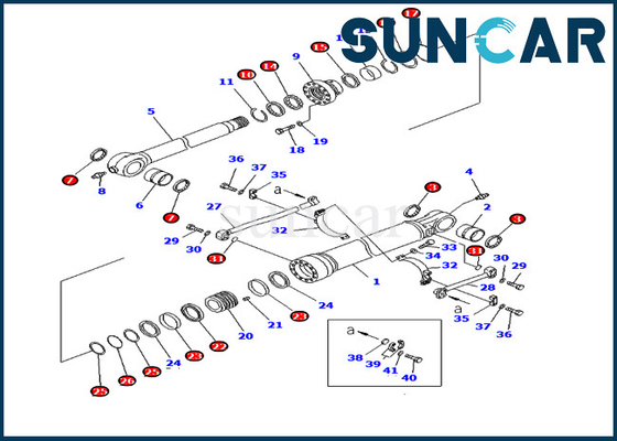 kupować Zestaw serwisowy cylindra łyżki 707-99-72240 PC400-7 PC450LC-7 PC400LC-7 Zestaw uszczelniający do koparki Komatsu online manufacture
