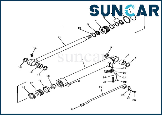 kupować 2016366100 201-63-66100 Zestaw uszczelek siłownika ramienia Komatsu do zestawu naprawczego uszczelki siłownika ramienia PC60-3 online manufacture