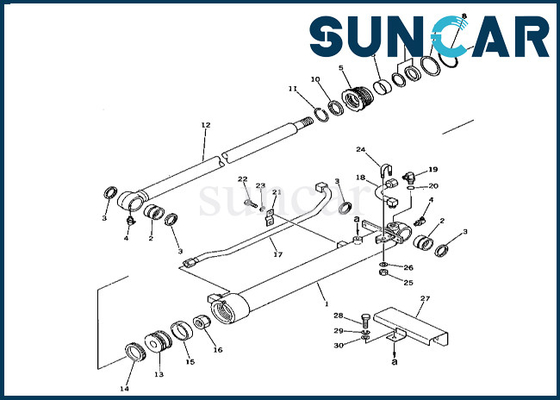 kupować 201-63-76100 2016376100 Zestaw uszczelek cylindra łyżki do PC60-3 Zestaw uszczelek cylindra łyżki Komatsu online manufacture