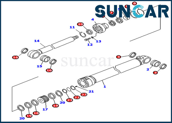 kupować PC400LC-6Z Komatsu 707-99-37680 7079937680 Zestaw uszczelek chwytacza rur Zestawy naprawcze cylindra hydraulicznego online manufacture