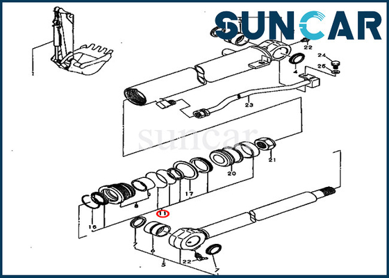 kupować Zestawy naprawcze Siłownik hydrauliczny łyżki YM172964-72360 Pasuje do części wewnętrznych PC40FR-1 PC40FR-2 Komatsu online manufacture