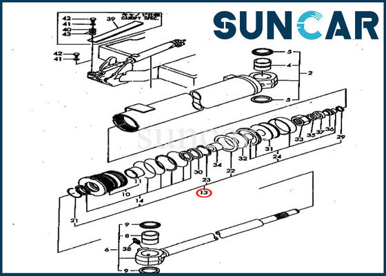 kupować Modele PC40FR-1 PC50FR-1 Komatsu YM172151-72080 Zamienne zestawy serwisowe siłownika obrotu online manufacture