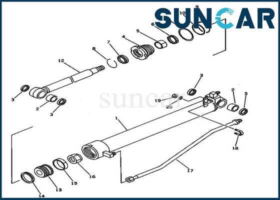 kupować Zestaw uszczelek siłownika ramienia 20T-63-02021 20T-63-02021 Pasuje do zestawu serwisowego Komatsu modelu PC40-5 online manufacture