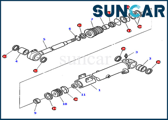 kupować PC45-1 Koparka Komatsu 878000415 Zestaw uszczelek cylindra wysięgnika Zestawy hydrauliczne do wymiany odporności na zużycie online manufacture