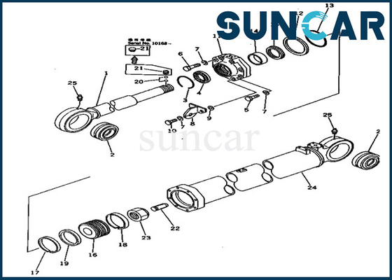 kupować Zestaw uszczelek ramienia Zestawy serwisowe 209-63-66300 2096366300 Siłownik hydrauliczny do koparki Komatsu PC650-1 online manufacture