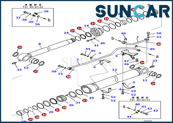 kupować Komatsu 721-98-02220 7219802220 Zestawy serwisowe do cylindrów Koparka PC700LC-11 PC700LC-11E0 Zestaw uszczelniający łyżki online manufacture