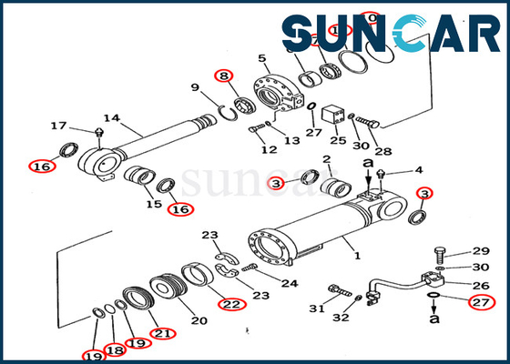 kupować 707-98-55500 Zestaw naprawczy wysięgnika 7079855500 Komatsu PC70-7 PC70-7E Zestawy uszczelek cylindrów online manufacture