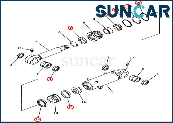 kupować 707-98-43130 7079843130 Zestaw naprawczy uszczelki cylindra ostrza do modeli PC60-7 PC70-7 PC70-7E Części serwisowe online manufacture