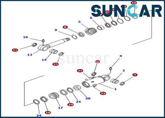 kupować 707-99-42550 7079942550 Zestaw uszczelek olejowych cylindra ostrza Zestaw naprawczy pasuje do części wewnętrznych do koparki Komatsu PC70-8 online manufacture