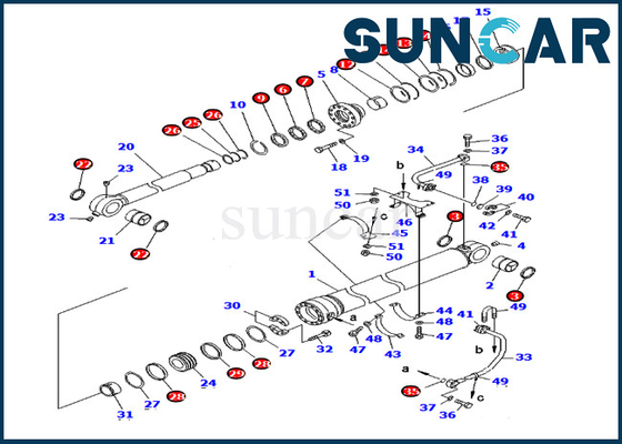 kupować 707-99-68550 7079968550 Zestaw naprawczy uszczelki cylindra łyżki do modelu maszyny Komatsu PC750-6 PC750LC-6 online manufacture