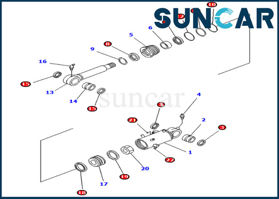 PC78US-6 PC78UU-6 Zestawy zamienne do koparek 707-98-42700 7079842700 Zestaw serwisowy cylindra ostrza Komatsu