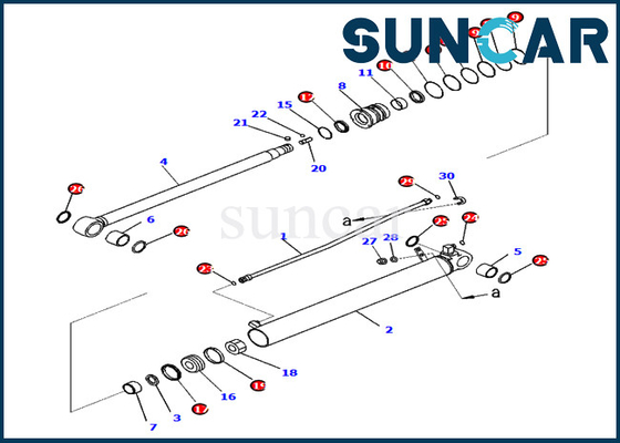 721-98-00680 7219800680 Zestaw uszczelnienia ramienia PC78US-10 Zestaw naprawczy cylindra Komatsu do koparki