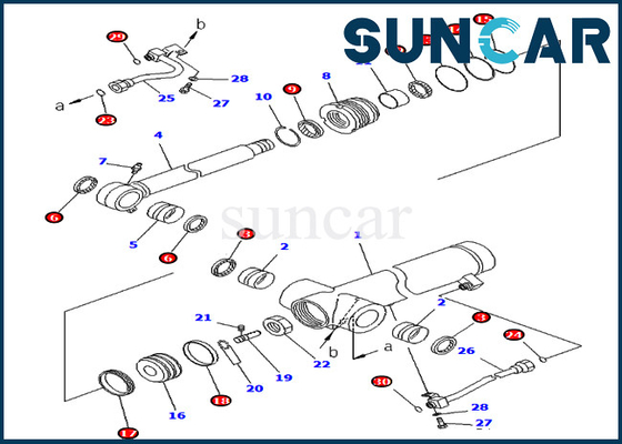 707-98-36720 Zestaw uszczelnień ramienia 7079836720 PC78UU-6 PC78UU-8 Zestawy naprawcze uszczelek cylindra Komatsu