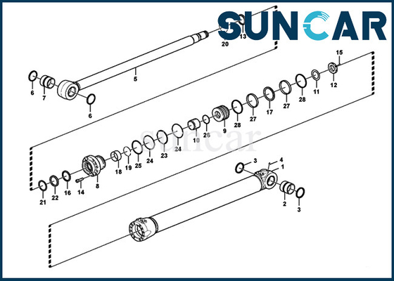 Service Kits VOE14516933 VOE 14516933 Boom Cylinder Seal Repair Kit For SUNCARVO.L.VO EC140D Heavy Equipment