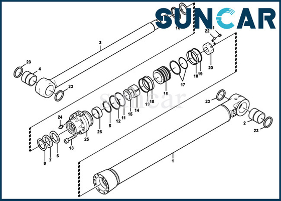 VOE14589336 Boom Cylinder Service Kit VOE 14589336 EC700B EC700C SUNCARVO.L.VO Seal Kits