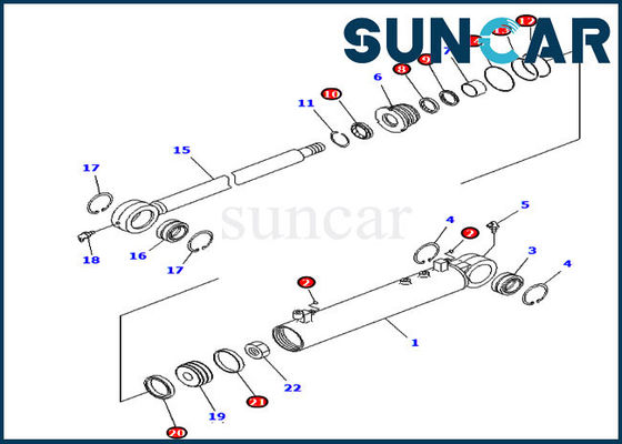 707-99-14930 Angle Cylinder Seal Repair Kit D31PX-21A Komatsu Replacement Kits