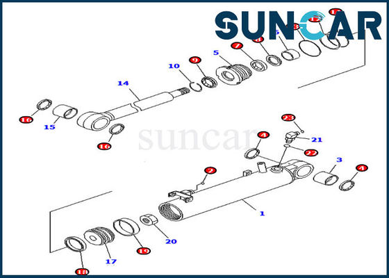 707-99-23910 7079923910 Komatsu Sealing Kit Hydraulic Lift Cylinder Service Kit