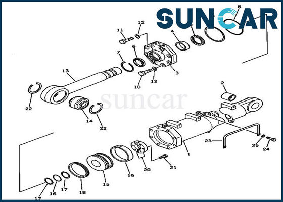 707-98-56610 Zestawy uszczelek do podnoszenia lemiesza Zestaw naprawczy cylindra Pasuje do spychacza Komatsu D375A-2