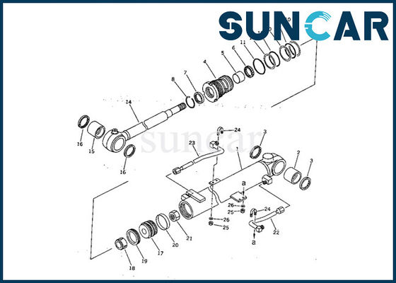 707-98-12270 Zestaw uszczelek cylindra wysięgnika Zestaw serwisowy części wewnętrznych do koparki Komatsu PC07-2