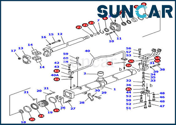 707-98-56625 Zestaw uszczelek cylindra podnoszenia lemiesza Zestaw serwisowy spycharki do D375A-3 D375A-5D Komatsu