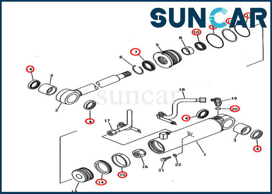 707-98-34510 7079834510 Zestawy uszczelniające cylindra Zestawy zamienne do D40PF-5 Komatsu