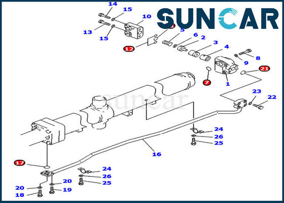 707-99-67430 Zestaw uszczelniający podnośnika łopaty Zestaw serwisowy cylindra Pasuje do D475A-3 D475A-2 Komatsu