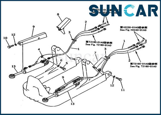 707-98-41010 7079841010 Zestaw uszczelek cylindra podnoszenia ostrzy do spycharki przechylnej Komatsu Power Angle