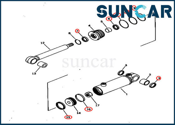 707-98-22070 7079822070 Zestawy uszczelek cylindra do ściągacza sworzni dla D575A-3 D575A-3-M Komatsu