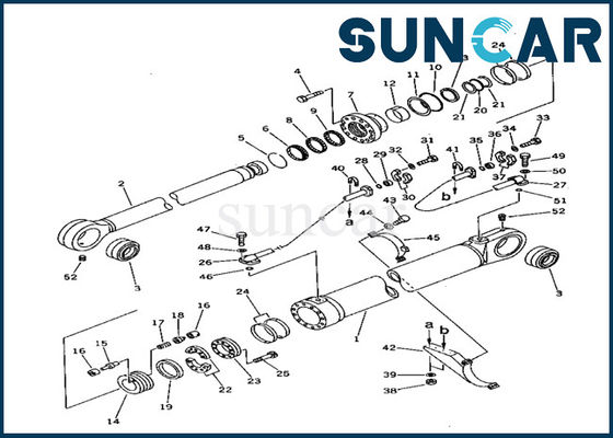 707-99-77250 Zestaw serwisowy cylindra kubełkowego Zestawy uszczelek cylindra hydraulicznego do Komatsu PC1000-1