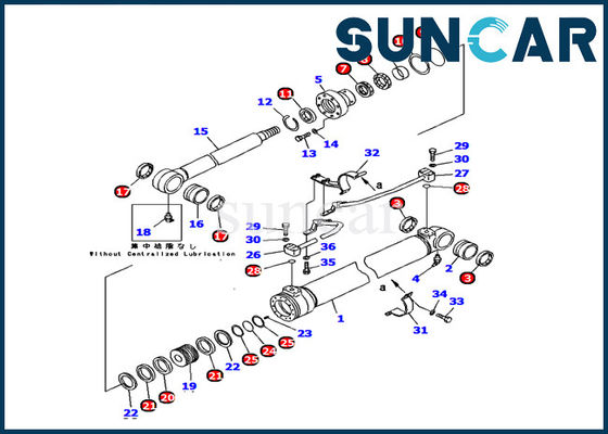707-98-37670 Zestawy uszczelek cylindrów wysięgnika do zestawu naprawczego do ciężkich modeli koparek Komatsu PC120-6